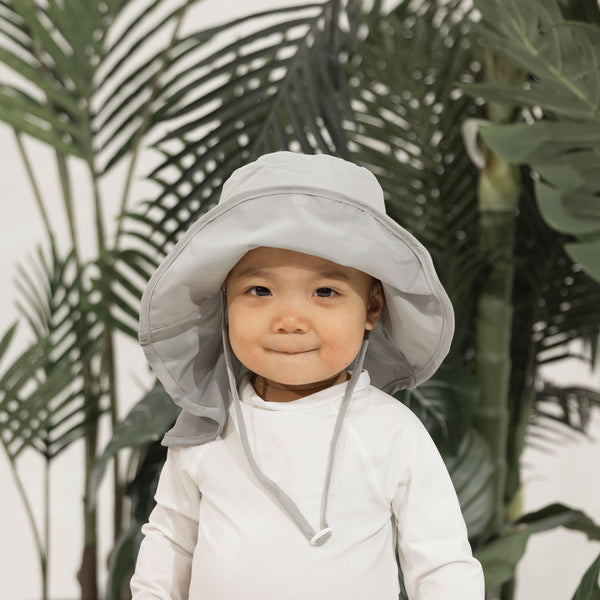 Tiny Twinkle - Sun Protection Flap Hat - Gray