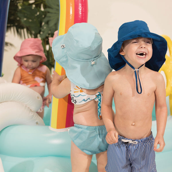 Tiny Twinkle - Sun Protection Flap Hat - Light Blue