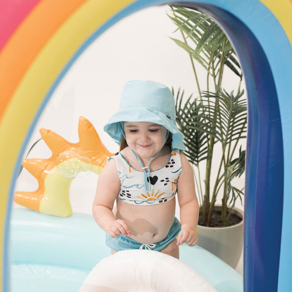 Tiny Twinkle - Sun Protection Flap Hat - Light Blue