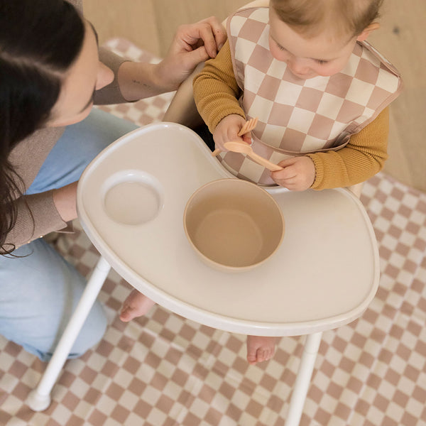 Tiny Twinkle - Mess - Proof Splat Mat - Beige Checkers