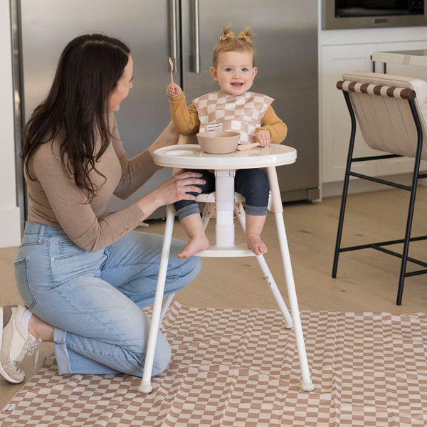 Tiny Twinkle - Mess - Proof Splat Mat - Beige Checkers