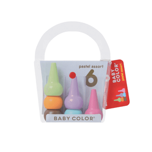 AOZORA - Baby Color Crayon Pastel Assortment 6 Colours-Panda Kids and Baby