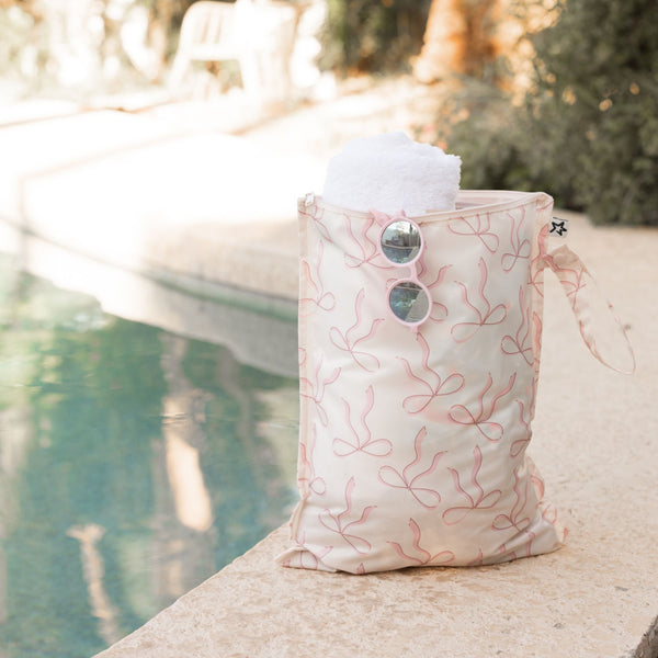 Tiny Twinkle - Waterproof Wet Dry Bags - 2 Pack Sets -  Bows & Toile