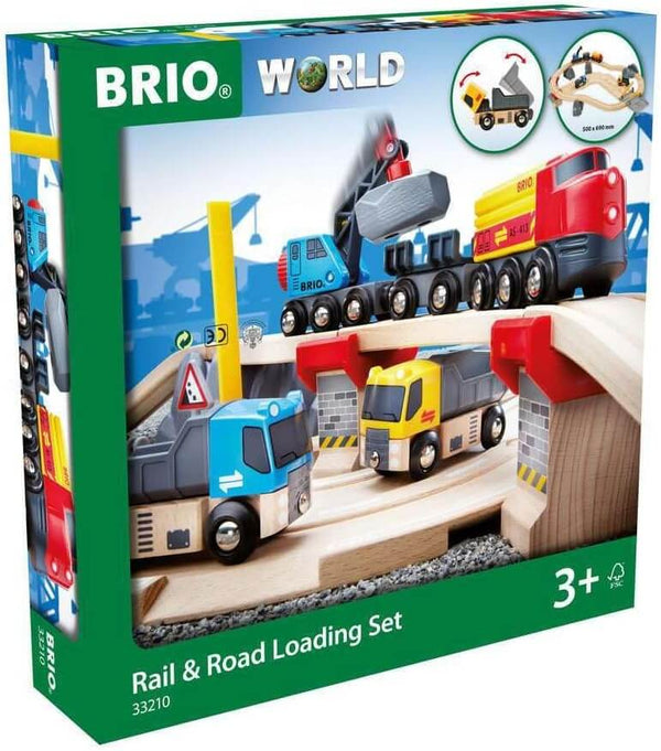 BRIO - Rail & Road Loading Set 32 pieces-Panda Kids and Baby
