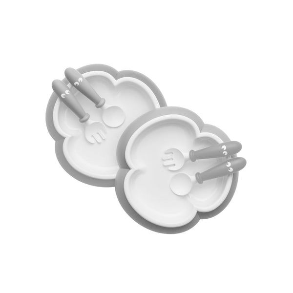 BabyBjörn - Baby Plate, Spoon & Fork – Two Sets - Made in Sweden-Panda Kids and Baby
