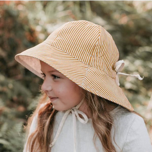 Bedhead Hats - 'Wanderer' Girls Reversible Panelled Bucket Sun Hat - Frankie & Flax-Panda Kids and Baby