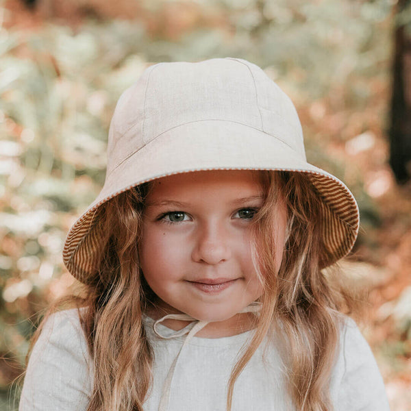 Bedhead Hats - 'Wanderer' Girls Reversible Panelled Bucket Sun Hat - Frankie & Flax-Panda Kids and Baby