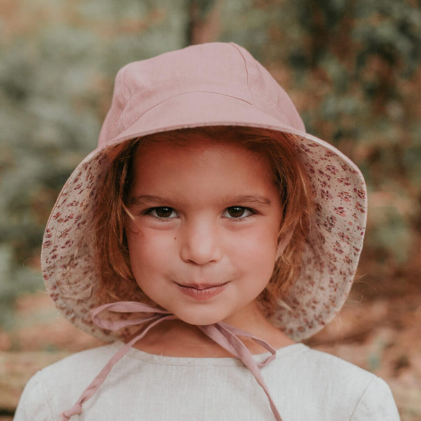 Bedhead Hats - 'Wanderer' Girls Reversible Panelled Bucket Sun Hat - Ruby & Rosa-Panda Kids and Baby