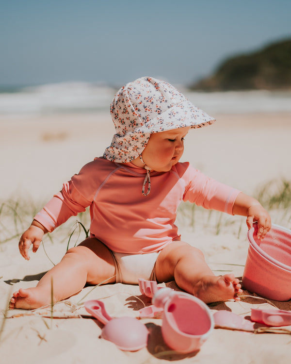 Bedhead-Kids Rash Vest UPF50+ - Peach-Panda Kids and Baby