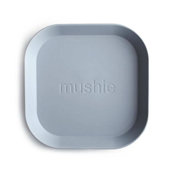 Mushie - Dinner Plate - Square Pack of 2 - Cloud
