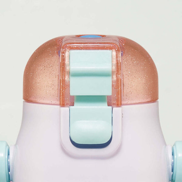 Skater - One Push Stainless Still Direct Drink Bottle with Mini Strap 580ml - Disney Princess-Panda Kids and Baby