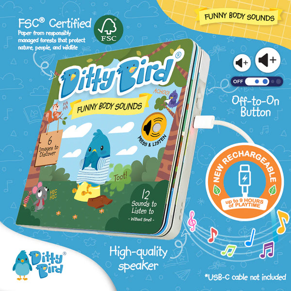 Ditty Bird - Funny Body Sounds USB-C Rechargeable