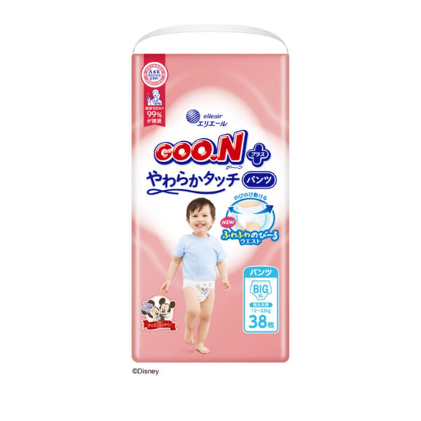 GOO.N Plus - Soft Touch - Nappy Pants  Size XL for 12 to 22kg - 38 pcs
