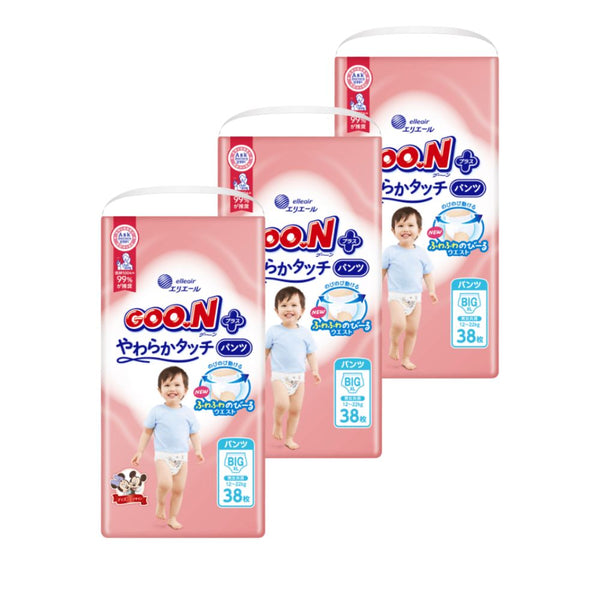 GOO.N Plus - Soft Touch - Nappy Pants  Size XL for 12 to 22kg - 38 pcs