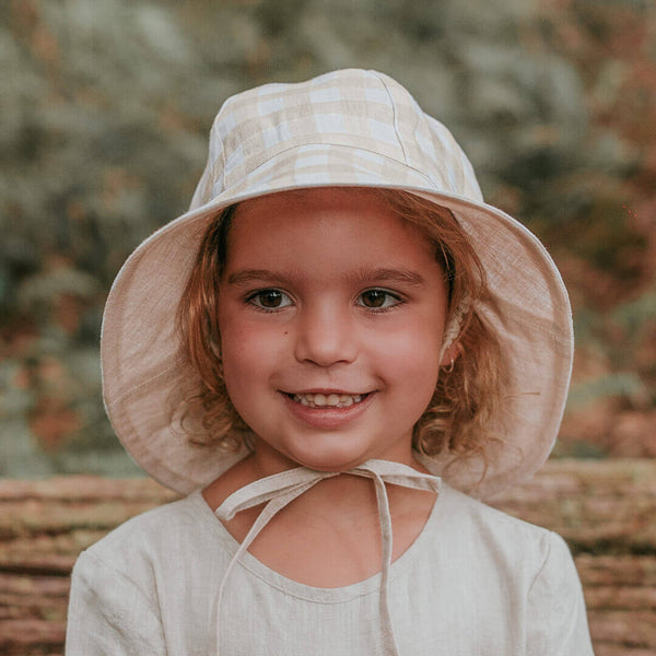 Bedhead Hats - 'Wanderer' Girls Reversible Panelled Bucket Sun Hat - Flynn & Flax-Panda Kids and Baby