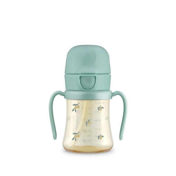 Grosmimi - PPSU Olive Straw CUP 200ml - Pistachio-Panda Kids and Baby