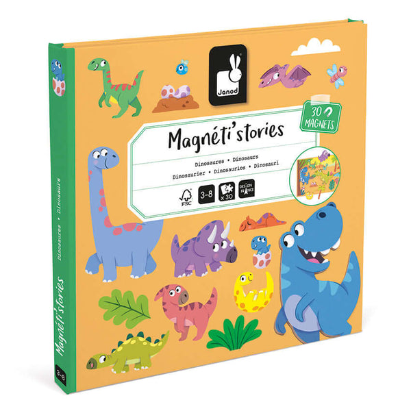 Janod - Dinosaurs Magnetic Story-Panda Kids and Baby