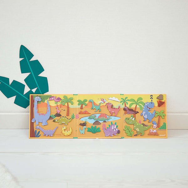 Janod - Dinosaurs Magnetic Story-Panda Kids and Baby