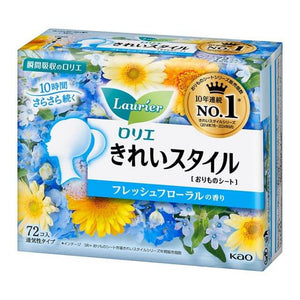 KAO Laurier - Beautiful Style Fresh Floral Scent Sanitary Pads - 72 pieces-Panda Kids and Baby