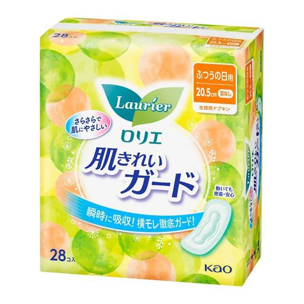 KAO Laurier - Skin Clean Guard Sanitary Pads Daytime Use No Wings - 20.5cm 28 Pieces-Panda Kids and Baby
