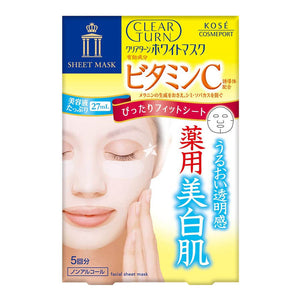 Kosé Cosmetic - Clear Turn Facial Mask Vitamin C - 5 Pcs-Panda Kids and Baby