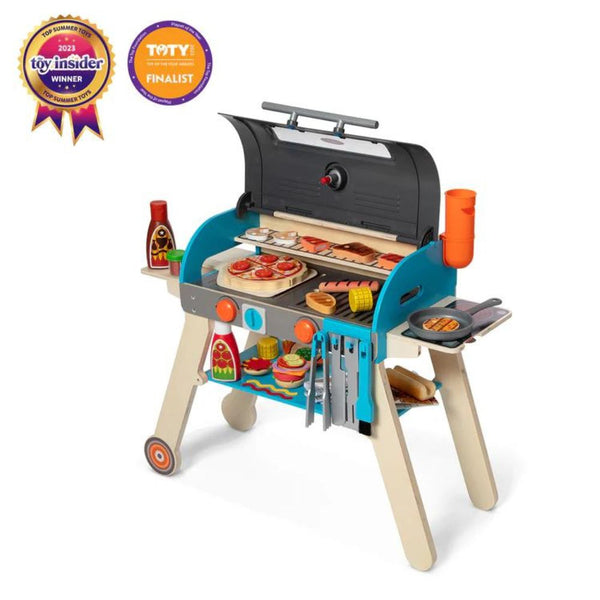 Melissa & Doug - Deluxe Grill & Pizza Oven Play Set-Panda Kids and Baby