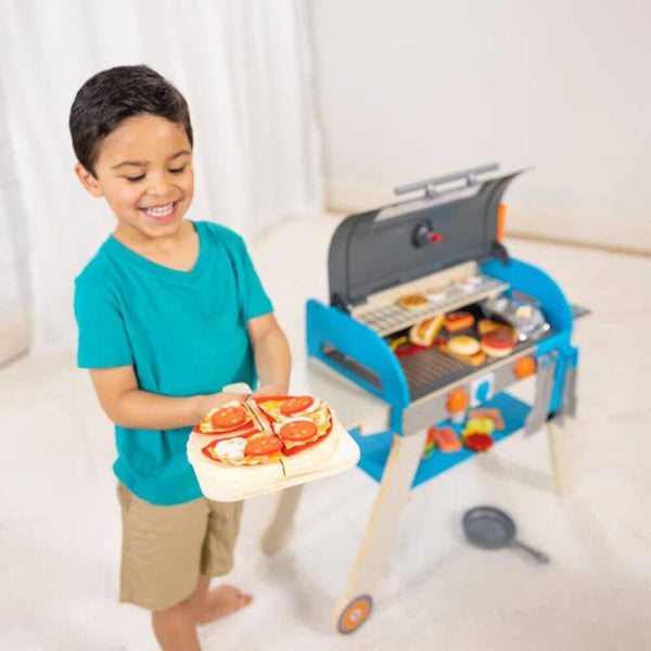 Melissa & Doug - Deluxe Grill & Pizza Oven Play Set-Panda Kids and Baby