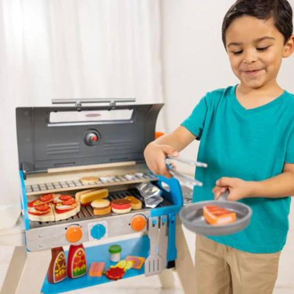 Melissa & Doug - Deluxe Grill & Pizza Oven Play Set-Panda Kids and Baby