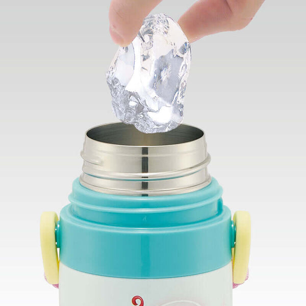 Skater - One Push Stainless Still Direct Drink Bottle with Mini Strap 470ml - The Little Mermaid Ariel-Panda Kids and Baby