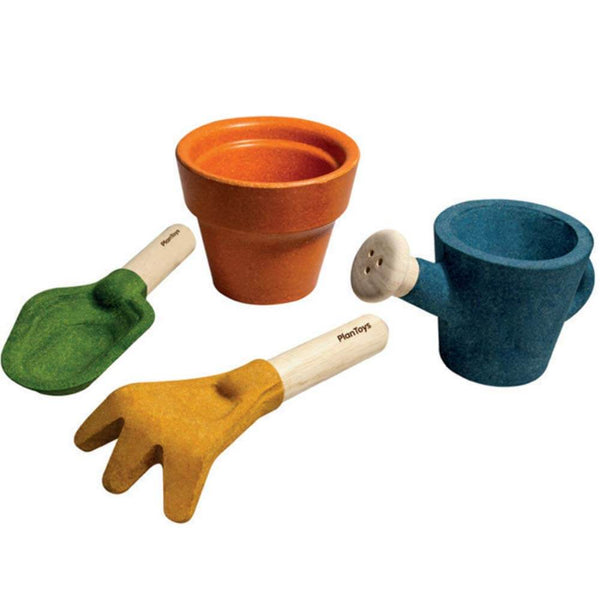 PlanToys - Gardening Set-Panda Kids and Baby