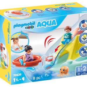 Playmobil - 1.2.3 Aqua Water Seesaw with Boat-Panda Kids and Baby