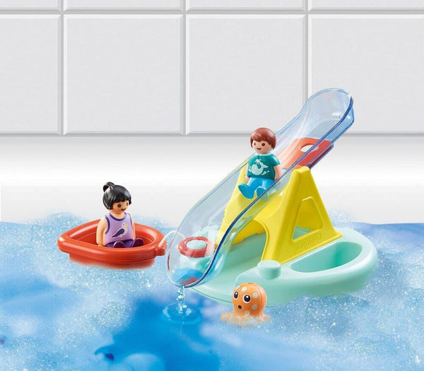 Playmobil - 1.2.3 Aqua Water Seesaw with Boat-Panda Kids and Baby