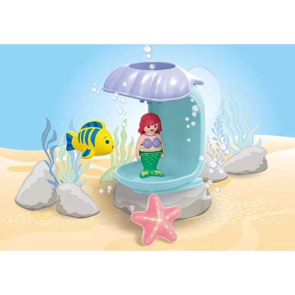 Playmobil - 1.2.3 & Disney: Ariel's Shell Shower-Panda Kids and Baby