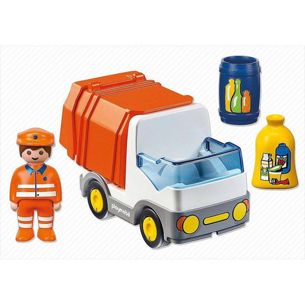 Playmobil - 1.2.3 Recycling Truck-Panda Kids and Baby
