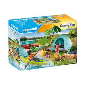 Playmobil - Campsite with Campfire-Panda Kids and Baby