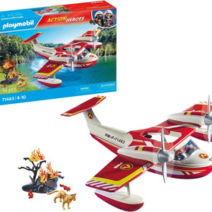 Playmobil - Firefighting plane with extinguishing function-Panda Kids and Baby