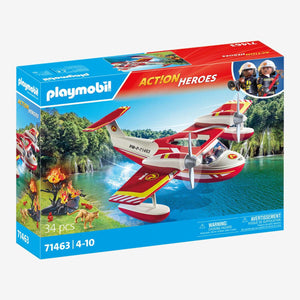 Playmobil - Firefighting plane with extinguishing function-Panda Kids and Baby