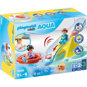 Playmobil - Water Slide with Sea Animals-Panda Kids and Baby