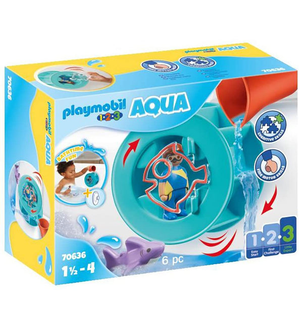 Playmobil - Water Wheel with Baby Shark-Panda Kids and Baby