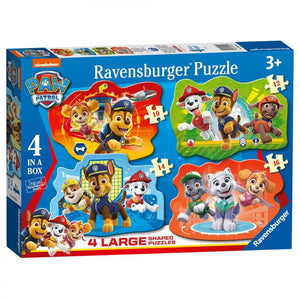 Ravensburger - Paw Patrol 4 Large Shaped Puzzles-Panda Kids and Baby