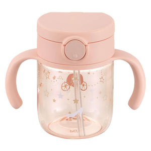 Richell - Aster Outing Straw Mug Pink - 200ml-Panda Kids and Baby
