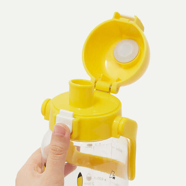 Skater - Drink Marker Bottle with Carry Handle 1 Litre - Transparent Pocket Monster Pikachu Face-Panda Kids and Baby