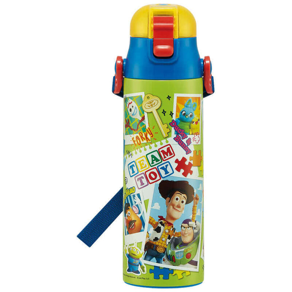 Skater - One Push Insulated Stainless Still 2 Way Drink Bottle 580ml for Direct Drink or 570ml with cup - Toy Story-Panda Kids and Baby