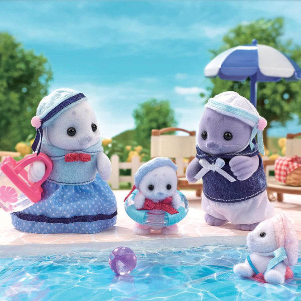 Sylvanian Families - Seal Family-Panda Kids and Baby