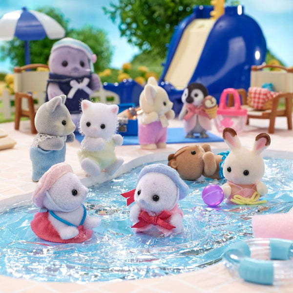 Sylvanian Families - Seal Family-Panda Kids and Baby
