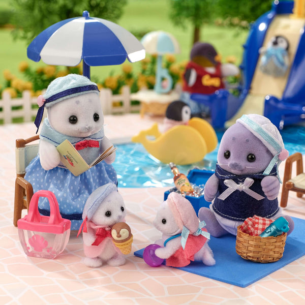 Sylvanian Families - Seal Family-Panda Kids and Baby