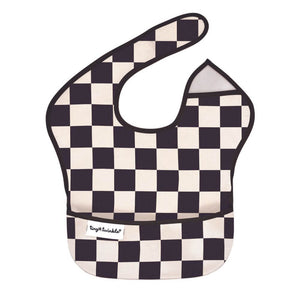 Tiny Twinkle - Easy Bib - Black Checkers-Panda Kids and Baby