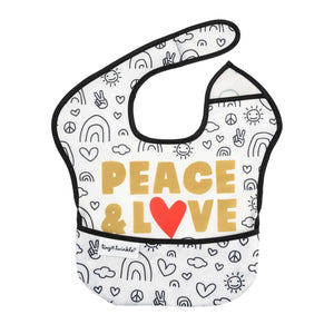 Tiny Twinkle - Easy Bib - Peace & Love-Panda Kids and Baby