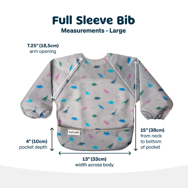Tiny Twinkle - Full Sleeve Bib - Dinosaur-Panda Kids and Baby