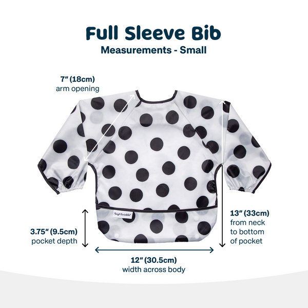 Tiny Twinkle - Full Sleeve Bib - Polka Dot-Panda Kids and Baby
